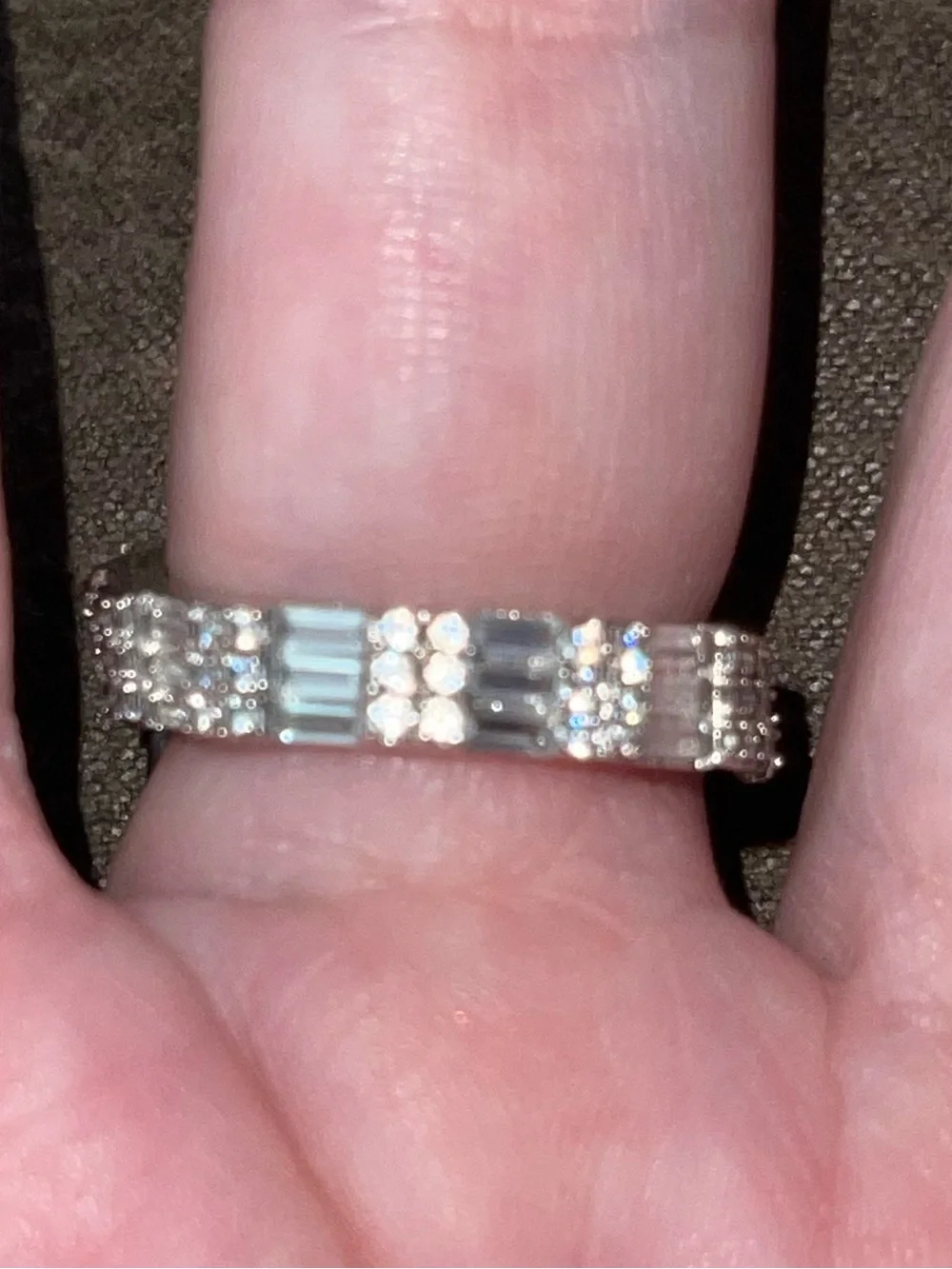 Sterling Silver Heart Halo Pavé Ring - Silver